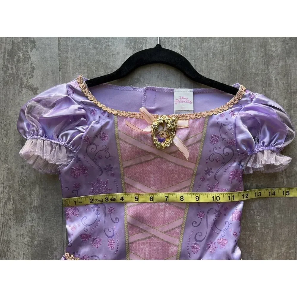 Disney Princess Rapunzel Girls Halloween Pretend Dress Up Play Costume S 4-6 - Picture 11 of 12